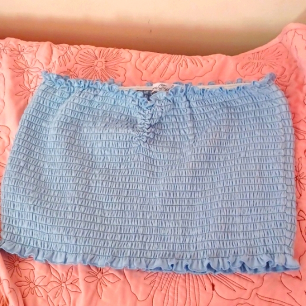 Blue Crop Top